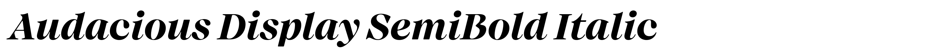 Audacious Display SemiBold Italic